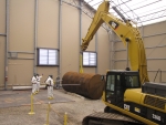 Employees receive training to remove Tank W-1A. From 1951 until 1986, the tank collected and stored liquid waste from radiochemical separations and high-radiation facilities at Oak Ridge National Laboratory, until significant levels of soil and groundwater contamination were traced to the vessel.