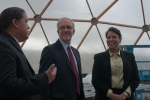 (From Left) Stuart Harris, Confederated Tribes of the Umatilla Indian Reservation, Director of the Department of Science and Engineering, Dave Huizenga, Senior Advisor for the Office of Environmental Management, and Tracey LeBeau, Director of the Office of Indian Energy Policy and Programs at the groundbreaking of a field station in Oregon.
