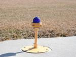 Hammond, La., airport is replacing the existing incandescent taxiway lights (pictured) with LEDs. | Photo courtesy of Hammond Northshore Regional Airport