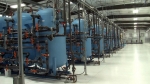 The interior of a pump-and-treat system along the Columbia River at the Hanford Site. With the push of a button, workers can now power the site’s five systems along the river that are working to extract and treat contaminated groundwater.