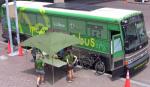 The Big Green Bus rolled into Washington, D.C., and parked outside the Department of Energy offices Monday to showcase its clean energy features. | Photo Courtesy of Joshua Delung |