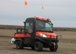 Workers use this mobile survey vehicle in American Recovery and Reinvestment Act work at the Hanford site to survey remediated areas for radiological contamination.