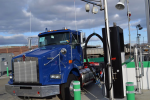 Waste hauler Enviro Express converted its fleet of heavy-duty trucks to run on liquefied natural gas (LNG) and built the first LNG station east of the Mississippi River with help from the Energy Department's Clean Cities initiative. | Photo courtesy of New Haven Clean Cities Coalition.