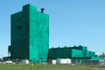 The Metals Plant is shown before workers removed panels from the structure ln 2012.