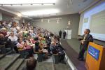 Secretary Chu speaks with Lawrence Berkley National Laboratory employees. | Energy Image