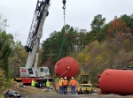 Workers recently removed five large mercury-contaminated tanks from Y-12.