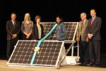 Gil Sperling, U.S. Department of Energy; Elise Brown, Utah State Energy Program; Janet Jameson, Hillside Teacher; Prathusha Boppana, Hillside Student; Martell Menlove, Deputy Supt of Schools; Chuck McGinnis, Johnson Controls at the Solar for Schools ribbon cutting.  | Department of Energy Image | Government Work |