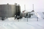 The combination of the Native Village of Teller’s limited fuel storage capacity and a harsh winter led to a supply shortage. Photo by Alexander Dane, NREL