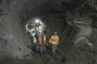 sandhogs continuing work on the LIRR station cavern below Grand Central Terminal and approx 100 feet below street level.
