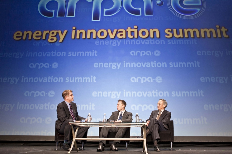 Elon Musk, CEO of Tesla Motors, and Secretary Chu during a fireside chat at the 2013 ARPA-E Energy Innovation Summit | Energy Department image | Photo by Sarah Garrity Elon Musk, CEO of Tesla Motors, and Secretary Chu during a fireside chat at the 2013 ARPA-E Energy Innovation Summit | Energy Department image | Photo by Sarah Garrity
