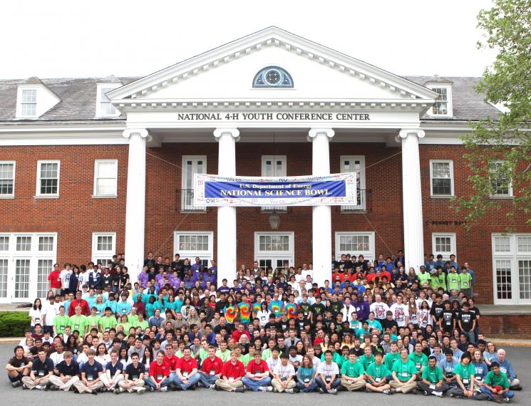 2011 National Science Bowl regional winners in front of the National 4H Youth Conference Center in Washington, DC. | Image courtesy of the National Science Bowl.